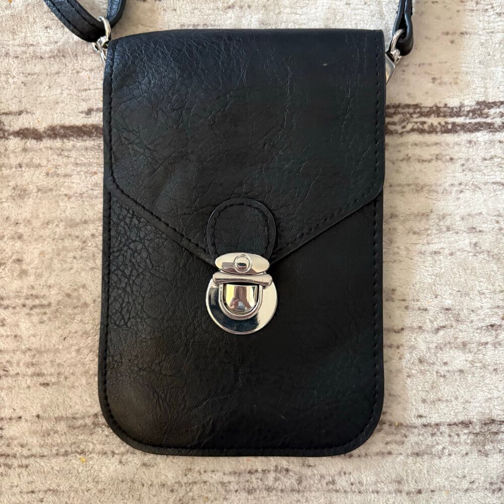 Save the Girls Touchscreen Phone Crossbody with RFID Black Purse Handbag